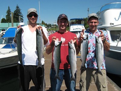 Craig had his two friends from the Netherlands show a couple of their Somass River Sockeye caught in the Port Alberni Inlet.  The groups guide was Doug of Sliver Charters Salmon Sport Fishing